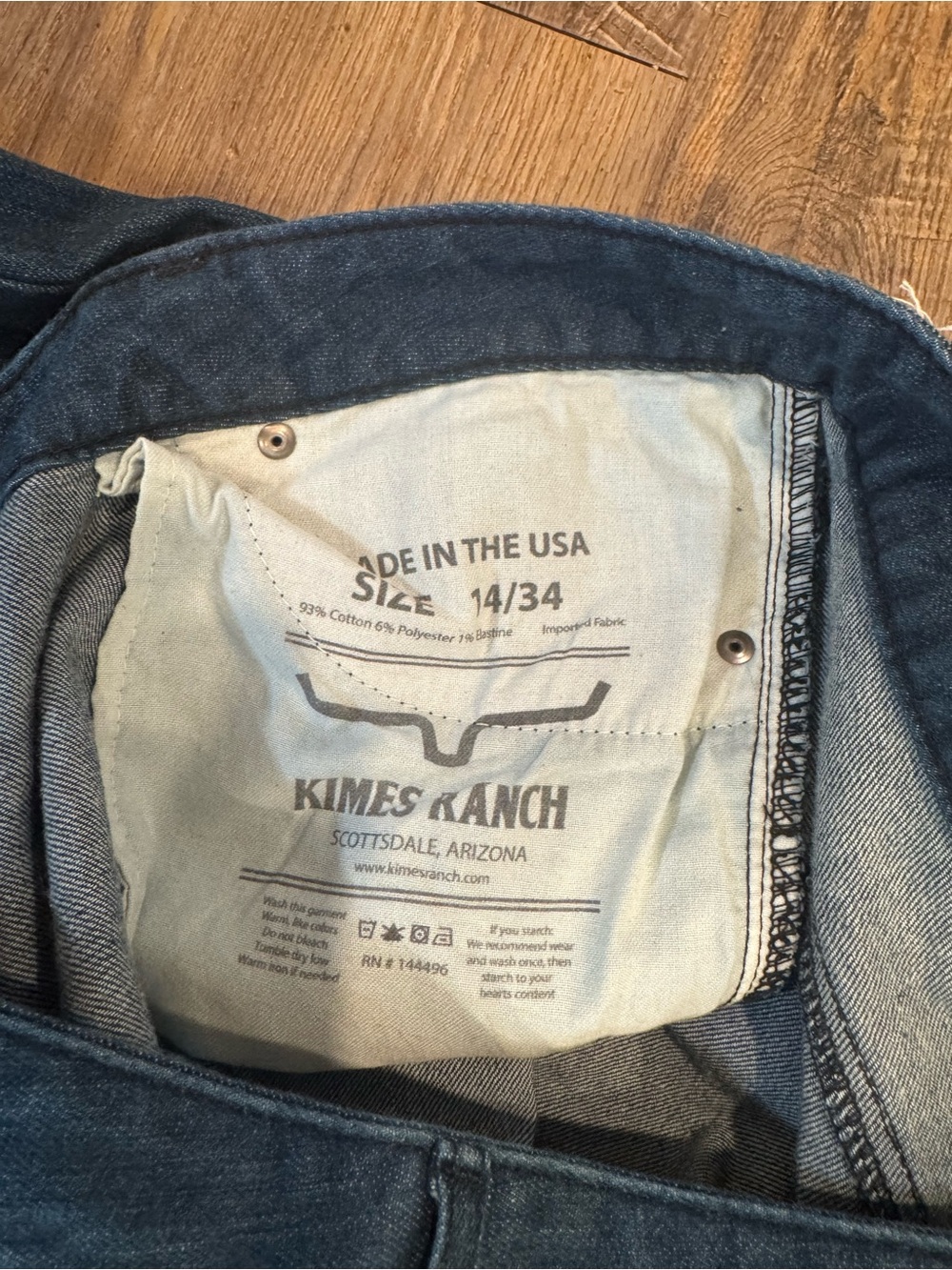 NWT KIMES Lola Trouser Jeans Dark Wash Sz 14 x 34 - Picture 5 of 6